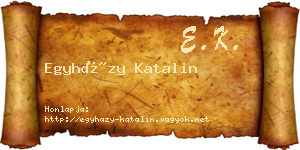 Egyházy Katalin névjegykártya